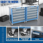 5-Drawer Rolling Tool Chest,Tool Chest on Wheels and Keyed Locking System,Tool Cabinet with Stainless Counter Top and Drawer Liners,Special Link Buckle for Connecting,for Home,Garage