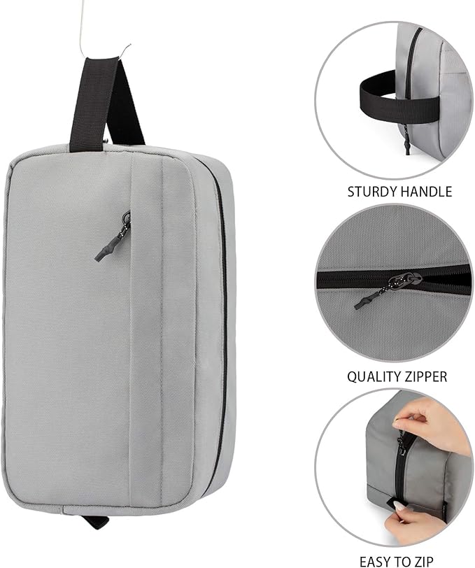 Vorspack Travel Toiletry Bag for Men - Hanging Toiletries Bag Water Resistant Dopp Kit Travel Bag for Toiletries Accessories