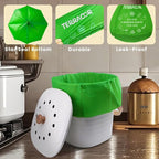 1.3 Gallon Compostable Trash Bags, 35 Bags Compost Bags for Countertop Bin, BPI Certified and Meet The ASTM D6400 Standard，Compostable Trash Bags in Dispenser Packs