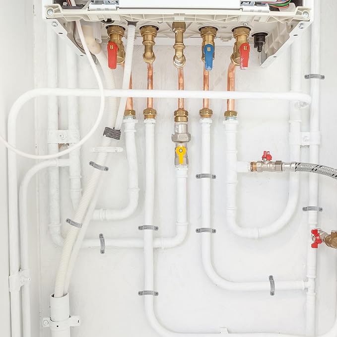 100 Pcs PVC Pipe Straps 3/4 Inch, Plastic Conduit Clamp Pipe, 2 Holes Heavy Duty U Clamps for 3/4 PVC Pipe Conduit Cables Hose