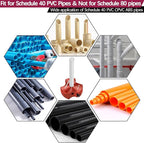 1 Inch PVC Pipe Reamer with Triple Blade, PVC Socket Saver Fitting Saver with 1/4-Inch Hex Shaft, Plastic Pipe Fitting Reamer Plumbing Tool for Sch.40 CPVC ABS Socket Hub,Fit Standard 1/2" Drills