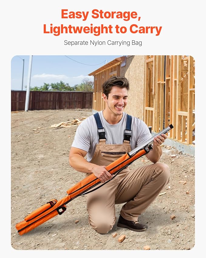 VEVOR 4-Piece Torpedo Level, 48/24/16/10 Inch All Magnetic Levels Set, Fluorescent Light Up Bubble Vials Ruler for 45/90/180 Degree, Aluminum Alloy Magnetic Box Leveler Tool, SAE and Metric Scale