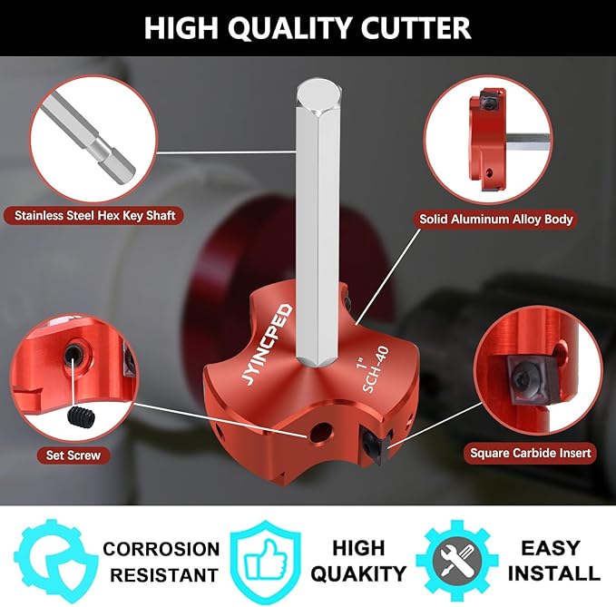 1 Inch PVC Pipe Reamer with Triple Blade, PVC Socket Saver Fitting Saver with 1/4-Inch Hex Shaft, Plastic Pipe Fitting Reamer Plumbing Tool for Sch.40 CPVC ABS Socket Hub,Fit Standard 1/2" Drills