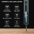 STREBITO Mini Electric Screwdriver, 155 in 1 Electric Precision Screwdriver Set with 140 S2 Magnetic Bits, Max 5 N.m, 650mAh Battery, Small Power Screwdriver Electronic Repair Tool Kit for Computer RC