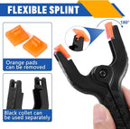 24 Pack 3.5 inch Plastic Spring Clamps, Black Heavy Duty Clips, Backdrop Clips, Plastic Clamps for Crafts, Backdrop Stand, Woodworking, Photography