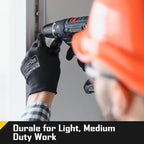 COOLJOB 60 Pairs Safety Work Gloves Pack Bulk with Grip PU Coating, 13 Gauge Seamless Knit Gloves with Polyurethane Dipped for Warehouse Working, Breathable Lightweight for Men Women, Black Large