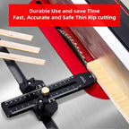 Thin Rip Jig Table Saw Jig Guide for Making Repetitive Narrow Thin Strip Cuts Woodworking Tools Fast Thin Ripping Guide for Table Saw Band Saw Router Table Fits for 3/8" x 3/4" T Slot