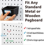 Pegboard Hooks Assortment, for Organizing Various Tools, with Pegboard Bins, 165 PCS, 80 of Which are Locks