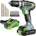 WORKPRO 20V Cordless Drill/Driver Kit, 3/8”, 18+2 Torque Setting, Variable Speed, 2.0 Ah Li-ion Battery and 1 Hour Fast Charger