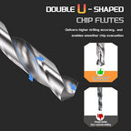 Drill Bit, 1.4mm Cutting Diameter, 4241 HSS 118° Cutting Angle Uncoated Bright Versatile Jobber Bits - (Applications: for Drilling Plastic Wood Soft Metal), 5-Pieces