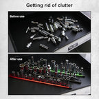 Magnetic Socket Holder Organizer Set:1/4-Inch Drive Socket Trays Socket, 360° Swivel 14 Clips Socket Holder Kit, For Automotive Mechanic Garage (Black)