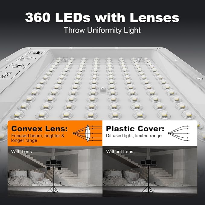 31000Lumen LED Work Light 260w with Tripod Stand Work Lights 5 Head Portable Work Light with Anti-Glare Lenses,19.7ft Power Cord, Height Adjustable, IP66 for Job Site, Garage, Outdoor Use