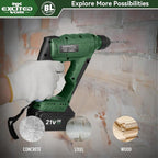 21V Max Cordless 2.0J Rotary Hammer Drill Kit with 3.0 Ah Battery, Brushless Motor and 2 Functions for Concrete, Fast Charger, 4000IPM, 3 Drills for Masonry, Metal and Wood