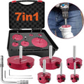 6 Piece PVC Pipe Reamer Kit With A Socket Wrench, 0.75" 1" 1.5" 2" 3" 4 Inch Plastic Pipe Fitting Reamer Tools Contain PPR75, PPR100, PPR150, PPR200, PPR300, PPR400, Fit Standard 3/8" & 1/4" Drills