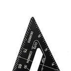 Beslands Aluminum 7-inch Rafter Square Carpenter Layout Tool Alloy Triangle Ruler Protractor （Imperial）