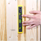 Mayes 10791 Torpedo Level 9", Compact Level Tool for Curved and Flat Surfaces, 3 High-Visibility Small Level Vials with V-Groove Edge, Leveling Tool Made in USA