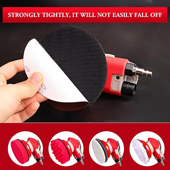 5/6 Inch Pneumatic Orbital Air Sander High-Speed DA Sander for auto body/Ideal for Woodworking, Auto Polishing, and Metal Sanding (5 inch)