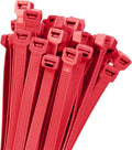 18 inch Red Zip Ties Heavy Duty 100 PACK, 200 LBS Ultra Exclusive Strong Plastic Wire Ties, Large Cable Ties Extra Long Tie Wraps, Indoor and Outdoor UV Resistant