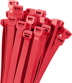 18 inch Red Zip Ties Heavy Duty 100 PACK, 200 LBS Ultra Exclusive Strong Plastic Wire Ties, Large Cable Ties Extra Long Tie Wraps, Indoor and Outdoor UV Resistant