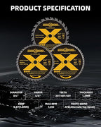 ANGELSWORD 8-1/4 Inch Table Saw Blade/Circular Saw Blade, 24T for Framing&40T for Ripping, Cross Cutting&60T for Fine Finish Wood Cutting, 3 Pack