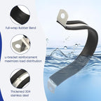 5PCS Reinforced Rigid Pipe Strap Clamp 2-7/8 Inch Conduit Clamp with Rubber Straps, Pipe Brackets for Mounting 2 Hole U Clamps Brackets Strap Hanger Tube Tension Clips Heavy Duty