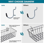 246PCS Pegboard Accessories Organizer Kit,Includes Pegboard Hooks,Bins,Baskets,Paper Towel Holder;Suitable for 1/8 and 1/4 Pegboard,Can be Used for Hanging Tools,Garage Storage,etc. (Black)