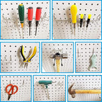 FRIMOONY Pegboard Hooks Assortment with Pegboard Bins, Peg Locks, for Organizing Various Tools, 80 Piece