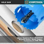 1 Inch Hole Saw with Arbor for Metal and Wood Cutting, Bi-Metal Hole Cutter, 1" Hole Saw Kit for Drywall, Wood, PVC Boards, Fiberglass and Vent Pipes