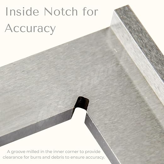 Machinist Square with Base, Atarvana 90 Degree Precision Square Right Angle Ruler Hardened Steel for Woodworking Carpentry