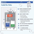 Ozark River Portable Sinks, Titan PRO 1 White, Outdoor Portable Sink with Hot Water, Mobile Self Contained Sink with Water Tanks and Wheels, Portable Outdoor Hand Washing Sink Station