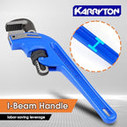 8 Inch End Pipe Wrench, Jaw Opening 1.5"/38mm Adjustable Cast Iron offset Handle Plumbing Wrench, Perfect Plumbers Tool for Oil Field, Plumbing, Auto Repair, Construction and Mechanics