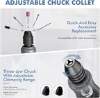 Mini Rotary Tool Kit with Copper Core Motor & 86 Accessories, Variable Speed 0-18,000 RPM, 3-24V Regulated Power for Engraving, Sanding, Polishing, Drilling, DIY Crafts