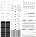 279PCS Metal Pegboard Hooks Organizer Kit for Organizing Various Tools - Heavy Duty 1/4" & 1/8" Pegboard Accessories with Pegboard Bins, Wall Mount Tool Storage for Garage, Workshop & Kitchen