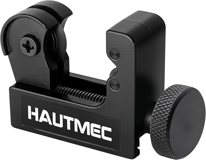 HAUTMEC Copper Pipe Cutter Tool 1/8" to 7/8" OD (3-22mm), Mini Copper Tubing Cutter Tool for PVC, Copper, Aluminum, and Thin Stainless Steel Tube HT0132-TC