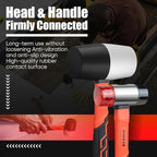 2-Piece Rubber Mallet Hammer Set, 16oz Rubber Hammer & 35mm Double-Faced Soft Mallet with 2pcs Relaceable Heads, Fiberglass Shockproof Cushioned Grip, Damage-Free to Floor, Tile, Crafts