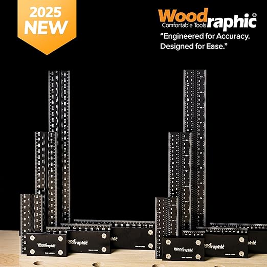 Precision Square Ruler for Measuring and Marking - Aluminum Steel Framing Tool for Professional Carpentry Use (8 Inch (New))