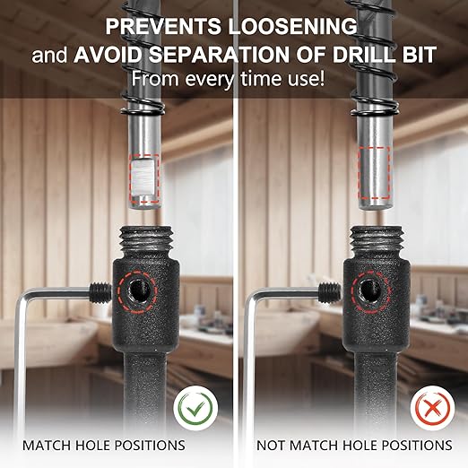 1-25/32 Inch Hole with Saw 9.1mm Triangle Shank Arbor, JTemgle Bi-Metal Hole Saw Heavy Duty Hole Cutting Tool for Cornhole Boards, Recessed Lights, Wood, Plastic, Drywall & Soft Metal