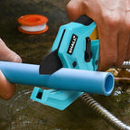 SHALL PVC Pipe Cutter, Cuts up to 2-1/2”, Heavy-Duty Aluminum Ratchet Pipe Cutter Tool for PVC, PPR, PE, PEX, Plastic Hoses & Plumbing Pipes, Fast Pipe Tube Cutters with High Performance SK5 Blade