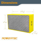 POWERTEC 72306 Diamond Hand Polishing Pads 3Pack, 60, 100 & 200 Grits, Diamond Sanding Block for Polishing and Grinding Porcelain, Ceramic Tile, Glass, Granite, Stone, Wood & Metal