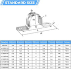 12pc 6 11/16Inch (170mm) 304 Stainless Steel Conduit Clamps, U-Tube Pipe Clamp 2 Hole Strap U Bracket Rigid Pipe Metal Conduit Strap Tension Clips