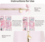 Hanging Travel Toiletry Bag for Women Detachable Toiletry Bag with 6 Compartments Large Makeup Bag Cosmetic Organizer for Bathroom Shower Business Trips Camping, Pink