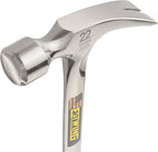 ESTWING Framing Hammer - 22 oz Long Handle Straight Rip Claw with Smooth Face & Shock Reduction Grip - E3-22S