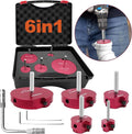 5 Piece PVC Pipe Reamer Kit With A Socket Wrench,MEIFRENSHIP 1" 1.5" 2" 3" 4 Inch Plastic Pipe Fitting Reamer Tools Contain PPR100, PPR150, PPR200, PPR300, PPR400, Fit Into Standard 3/8" & 1/4" Drills