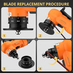 AMTOVL Air Chamfer Tool - Mini Pneumatic Chamfering Machine, 30000 RPM Pneumatic Chamfering Tool, 45 Degree Air Beveling Machine with 1/4 Inch Air Inlet for Metal, Wood, Acrylic Deburring (Orange)