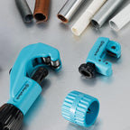 DURATECH 3-Piece Pipe Cutter Set, Tubing Cutter with Derubbing Tool, Mini Tube Cutter and Tube Reamer, Cutting Capacity 1/8" to 1-1/8", Perfect for Copper, Aluminum, Brass, and PVC Tube