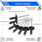 smseace 3/16" x 1/2" Rivets 150 Pcs Black Large Flange Rivets 4.8 x 12mm Black Rivets
