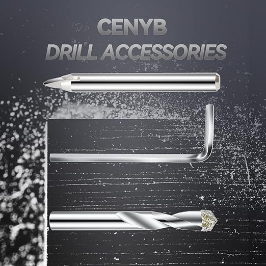 1-3/4inch | 45mm Diamond Hole Saw with Center Drill bit and Diamond-Coated Center Drill bit for Ceramic Glass Marble Fiberglass Granite and Porcelain Tiles by CENYB