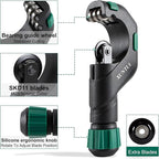 Copper Pipe Cutter Tool Set 3/16"-2" OD, Tube Cutter for Copper,Brass,Aluminum&Stainless Steel, HVAC Metal Plumbing Tubing cutter Tool with Deburring Tools&Extra Blades