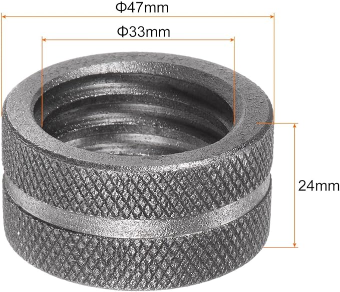 HARFINGTON Pipe Wrench Nut 36" Plumbing Wrench Replacement Knurl Nut Carbon Steel for 36" Adjustable Wrench