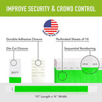 1,000 WristCo Neon Green Tyvek Wristbands for Events - Tamper-Proof Design & Fluorescent Color Prevent Reuse Premium-Grade Bracelets for Hospital & Medical ID, Party & VIP Identification